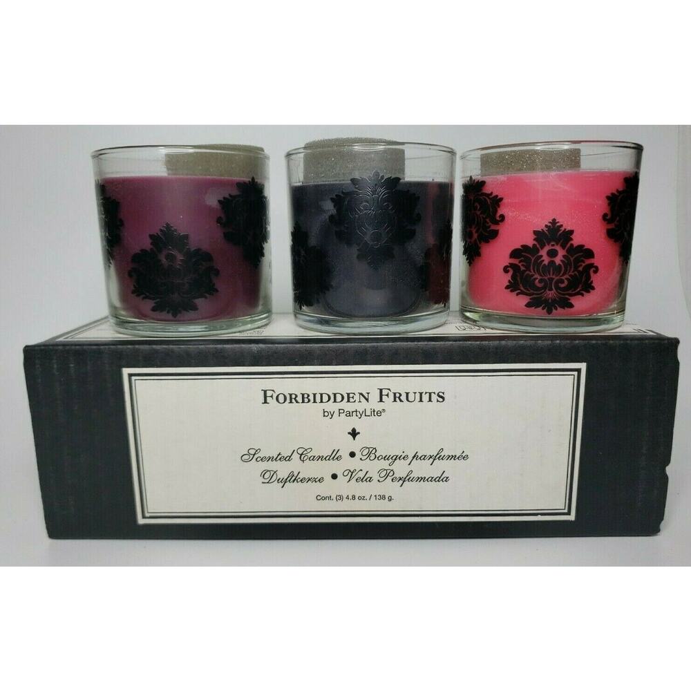 PartyLite Forbidden Fruits‎ Scented Candle Trio New in Box P3F/P95473